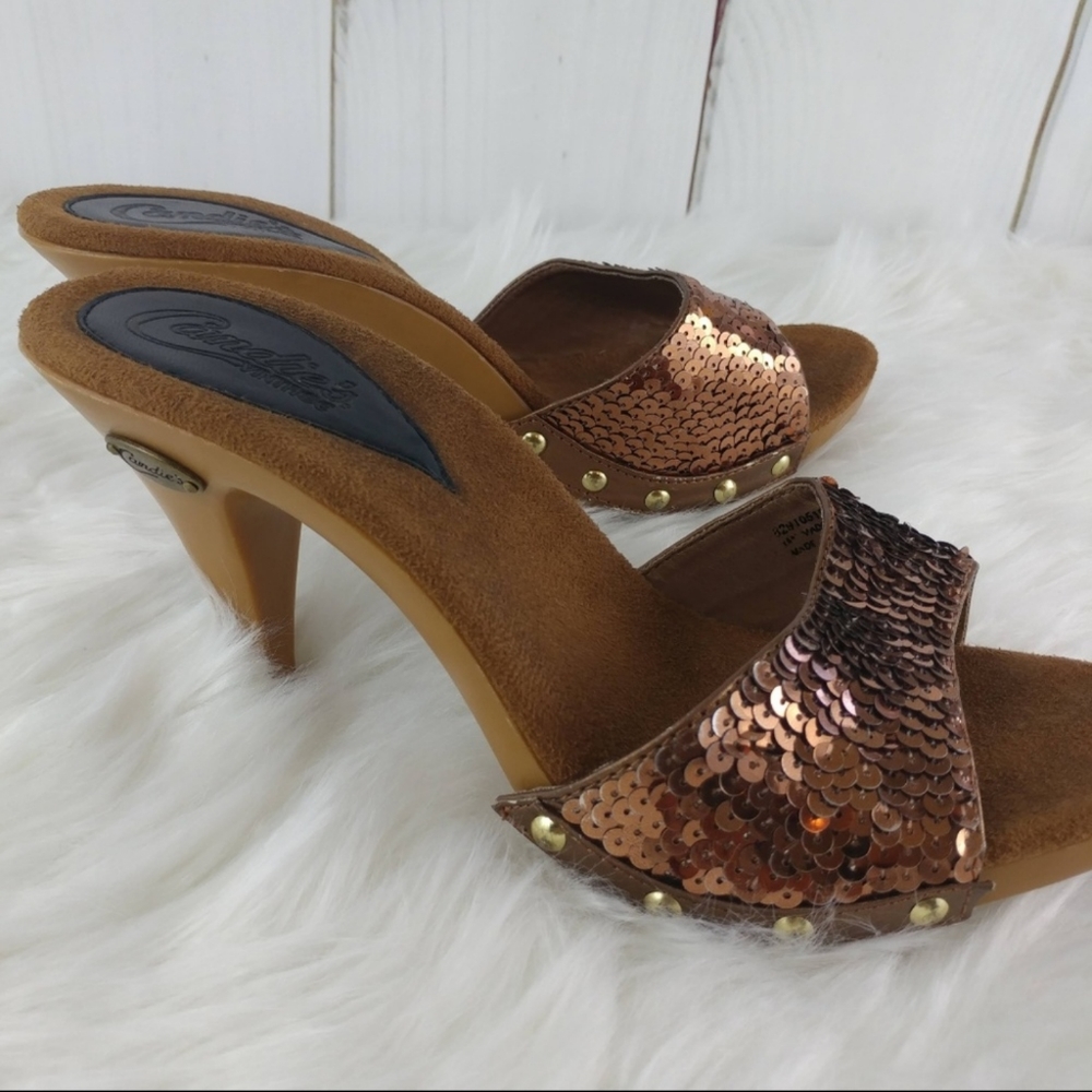 Candie's Vintage high heel Slide Sandals